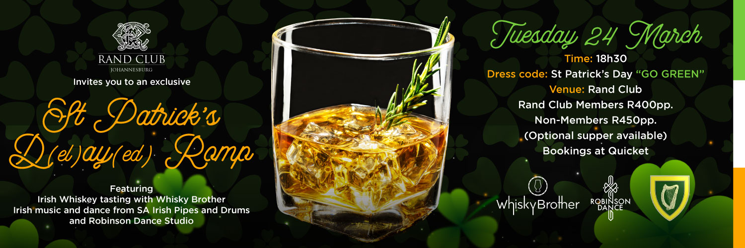 Irish whiskey at Rand Club with Whisky Brother