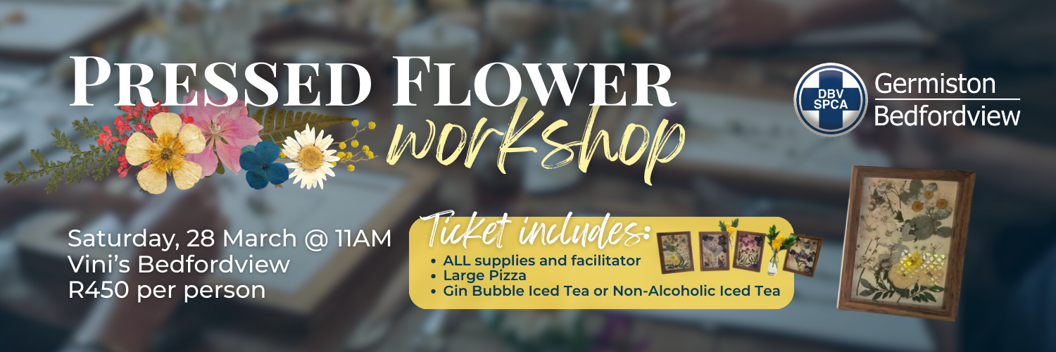 SPCA Pressed Flower Workshop Fundraiser