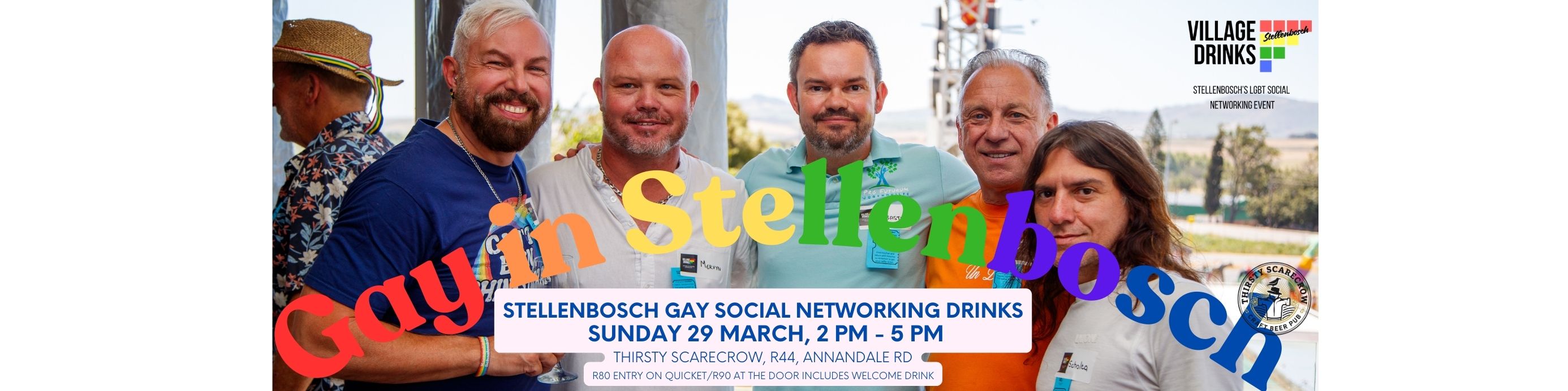 Stellenbosch Gay Social Networking - Sunday 29 March, 2 pm @ Thirsty Scarecrow