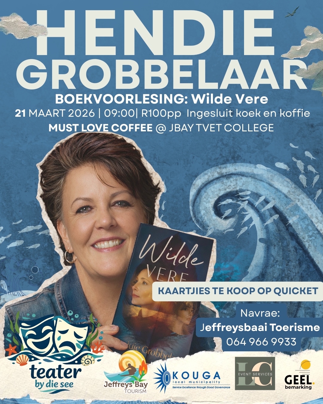 TEATER BY DIE SEE - HENDIE GROBBELAAR BOEKVOORLESING