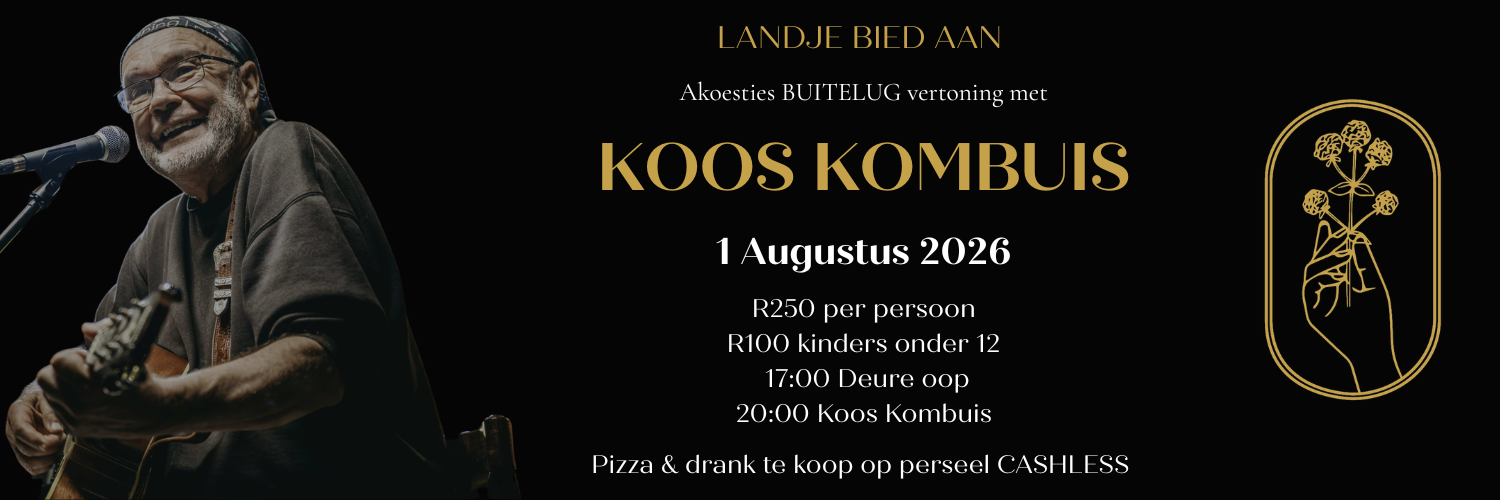 Koos Kombuis Akoesties BUITELUG vertoning