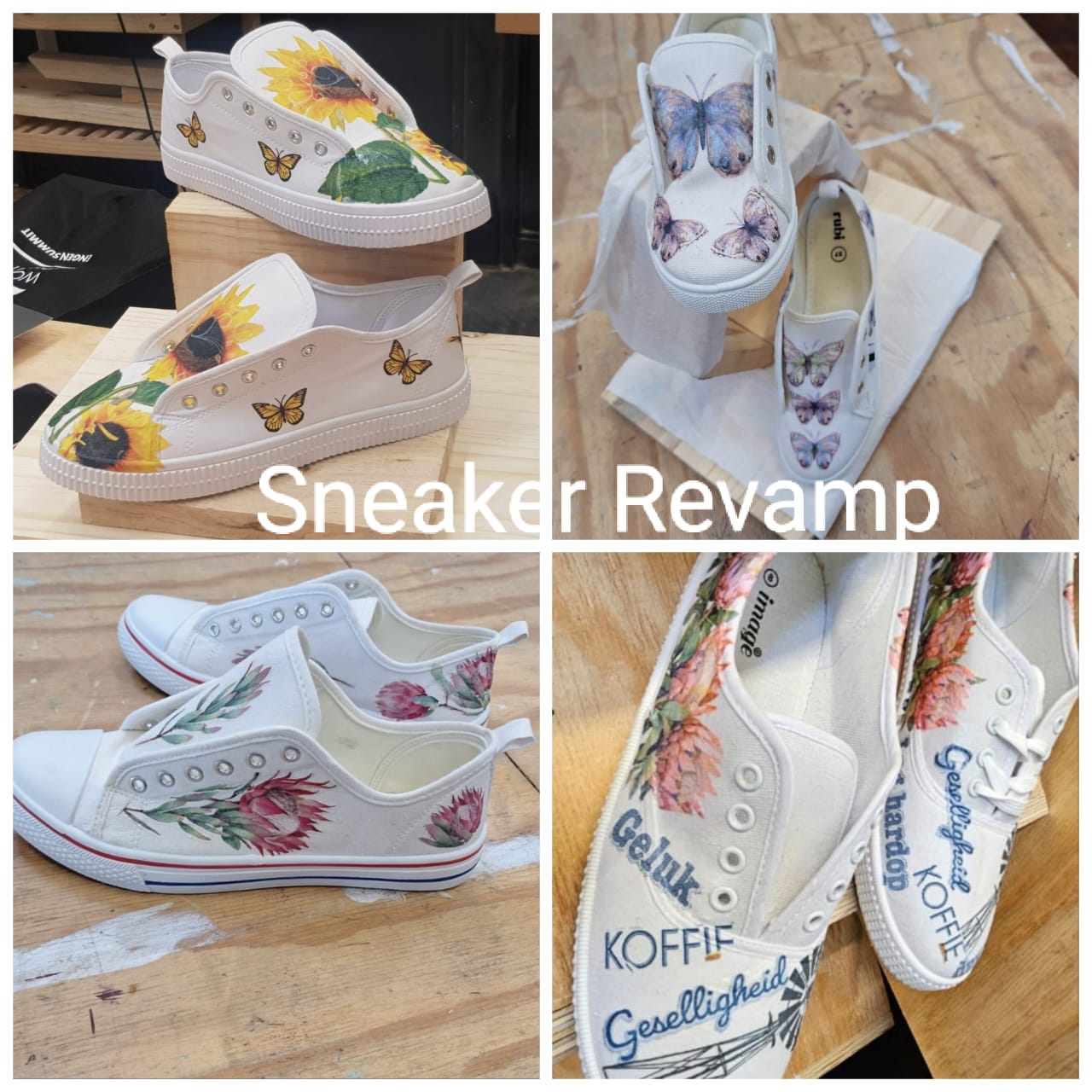 How to Decoupage a Sneaker with a serviette