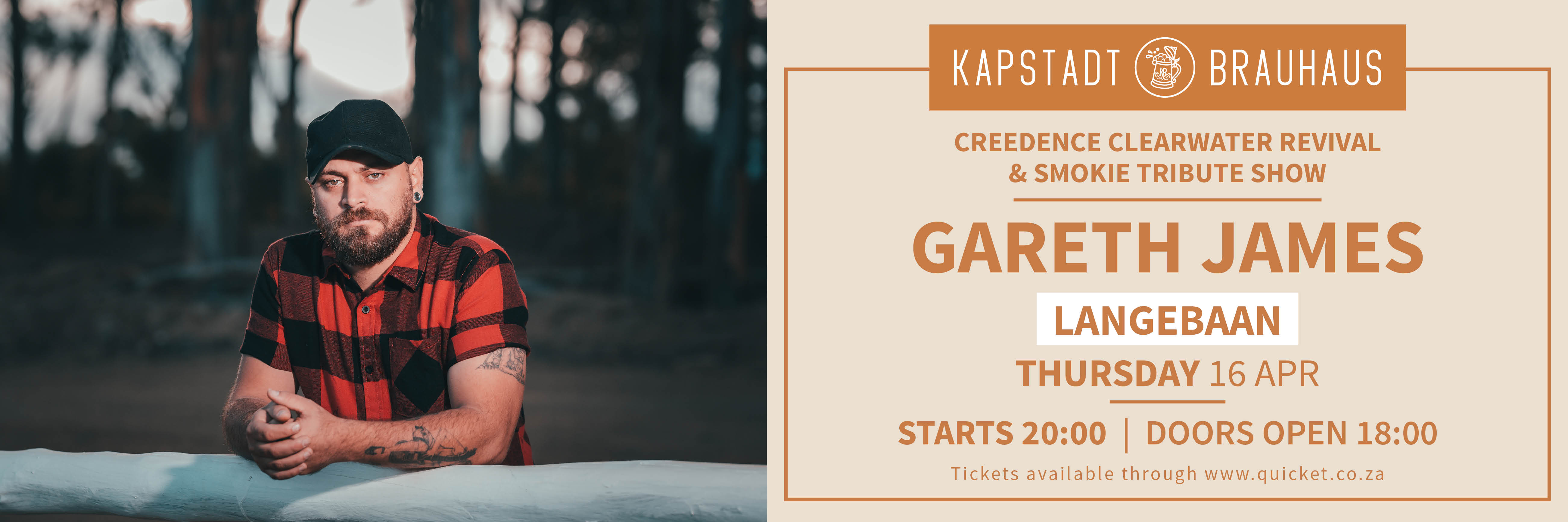 A Tribute to CCR & Smokie by Gareth James - Kapstadt Brauhaus Langebaan