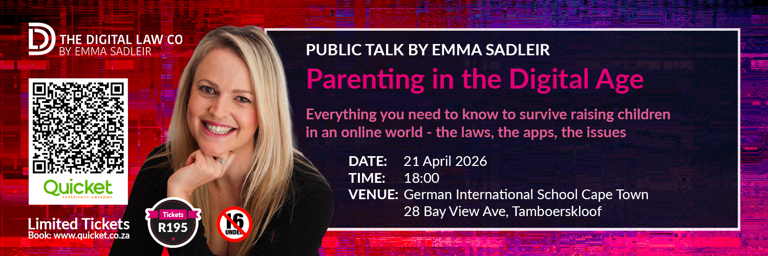 Cape Town Public Talk by Emma Sadleir - Parenting in the Digital Age