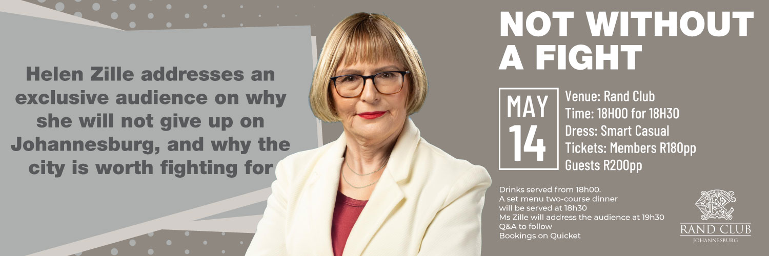 Helen Zille at Rand Club