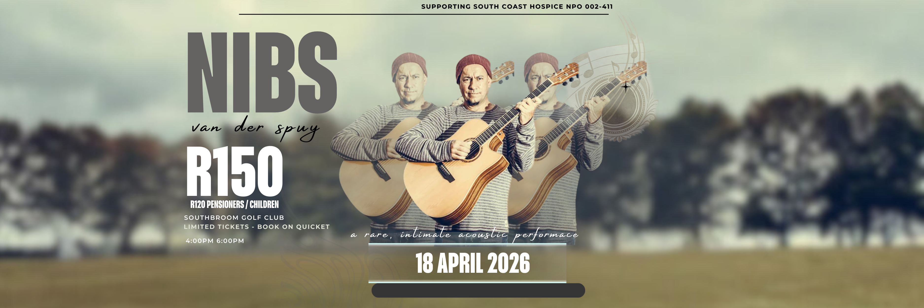 Nibs van der Spuy – Live at Southbroom Golf Club