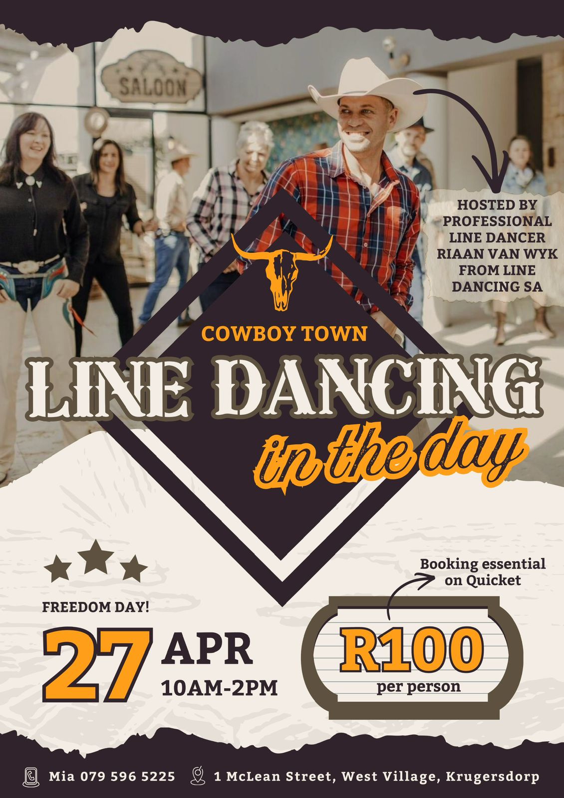 Cowboy Town Line Dancing In The Day