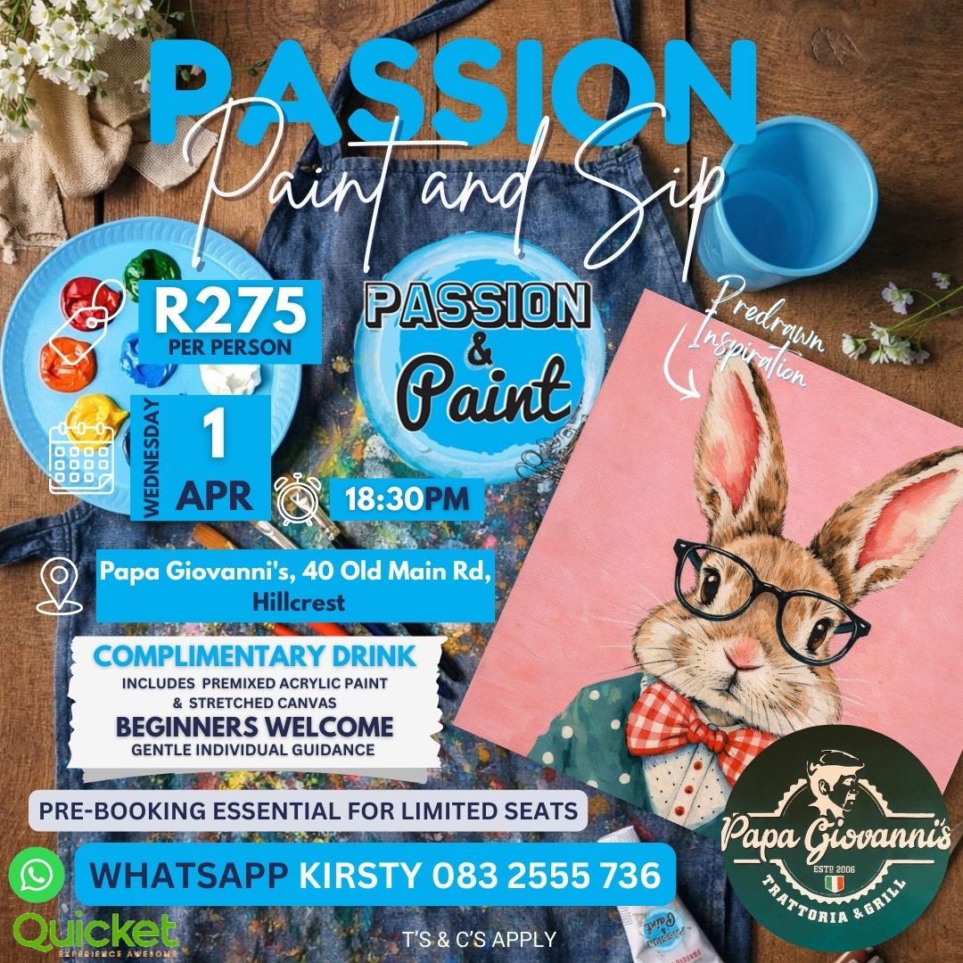 Passion Paint and Sip - Mr Easter Bunny