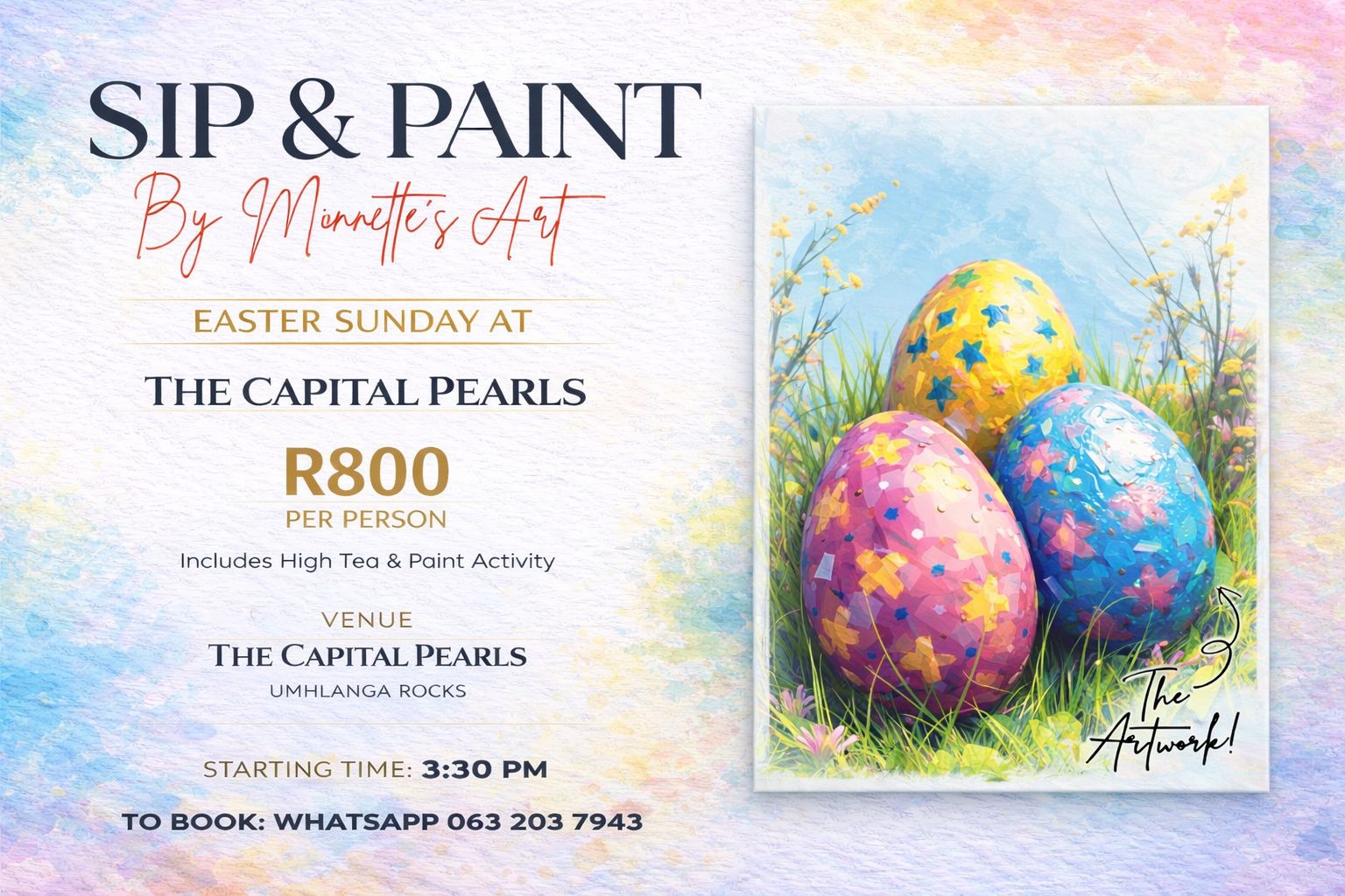 Sip & Paint - Easter Sunday at The Capital Pearls -