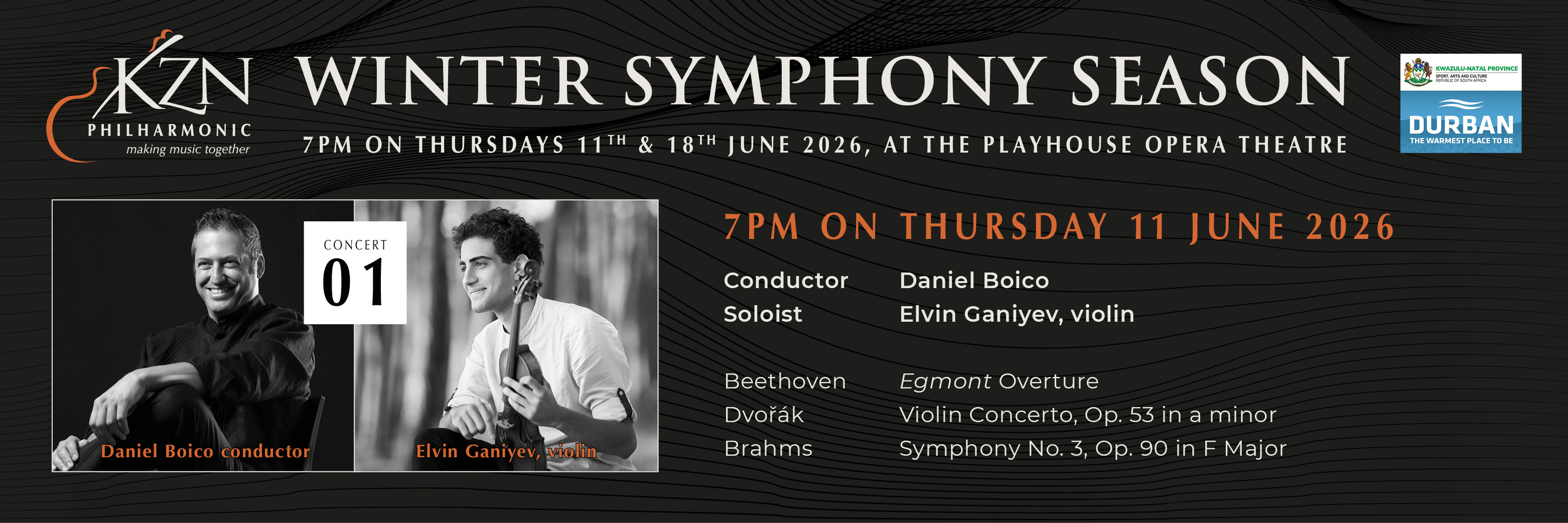KZN Philharmonic Orchestra 2026 WINTER Symphony Season Concert 1
