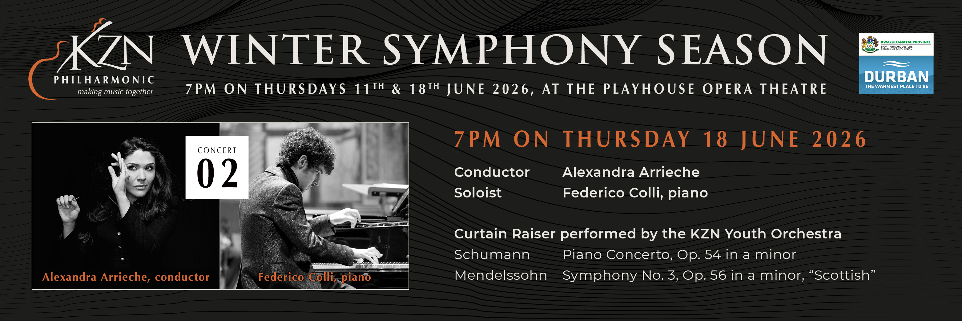 KZN Philharmonic Orchestra 2026 WINTER Symphony Season Concert 2