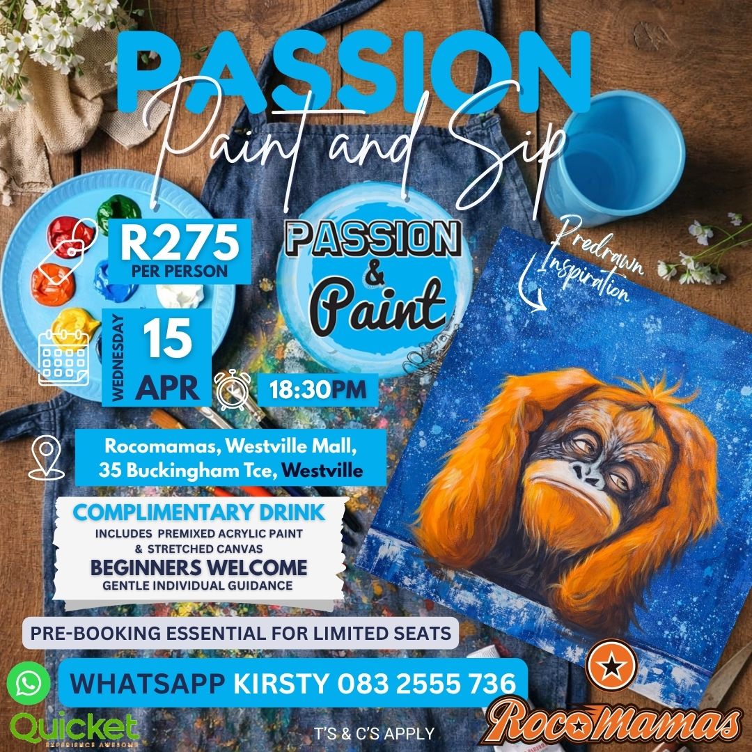 Passion Paint and Sip - Orangutan Mood
