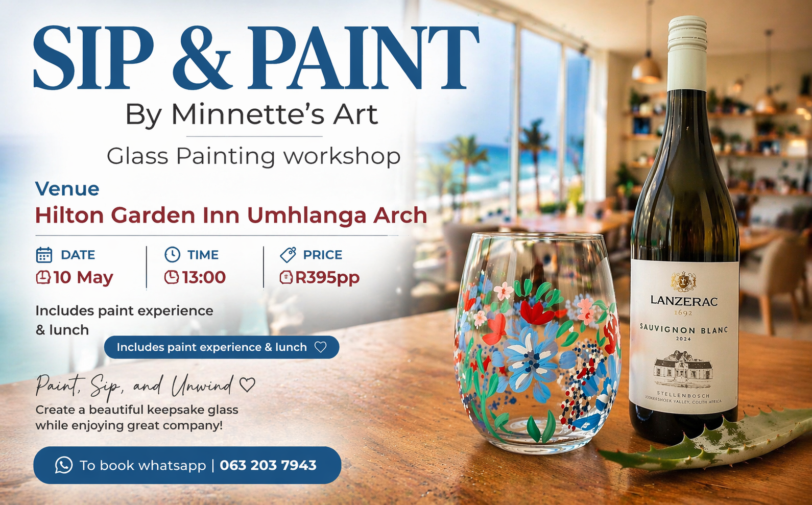Sip & Paint Umhlanga - Glass Painting Workshop
