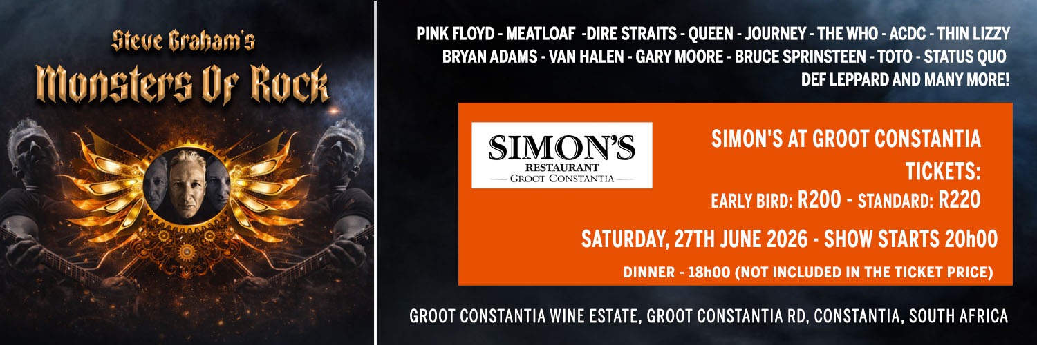 Steve Graham's Monsters of Rock show - Simon's Restaurant, Groot Constantia