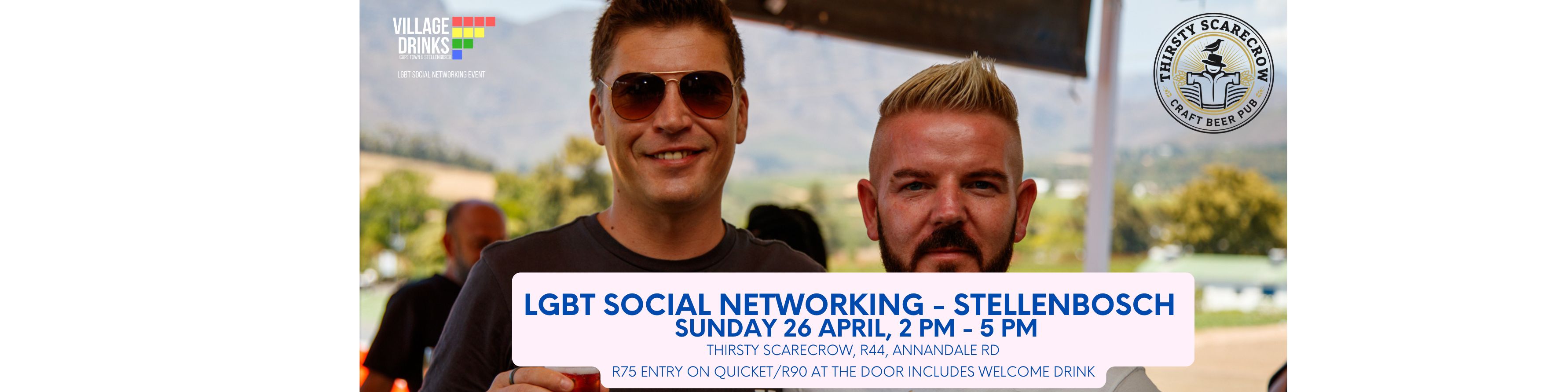 LGBT Social Networking Drinks - Stellenbosch - Sunday 26 April @Thirsty Scarecrow