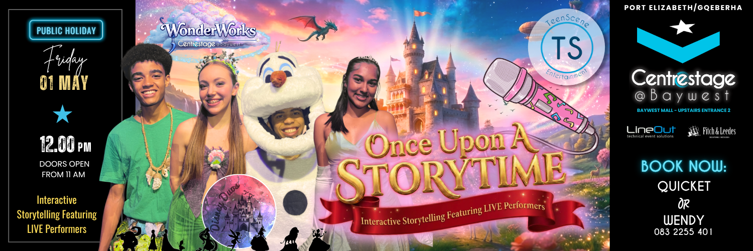 Once Upon a Storytime - Interactive Storytelling ft Live Performers. 12:00, 1 May 2026. A WonderWorks at Centrestage@Baywest Event
