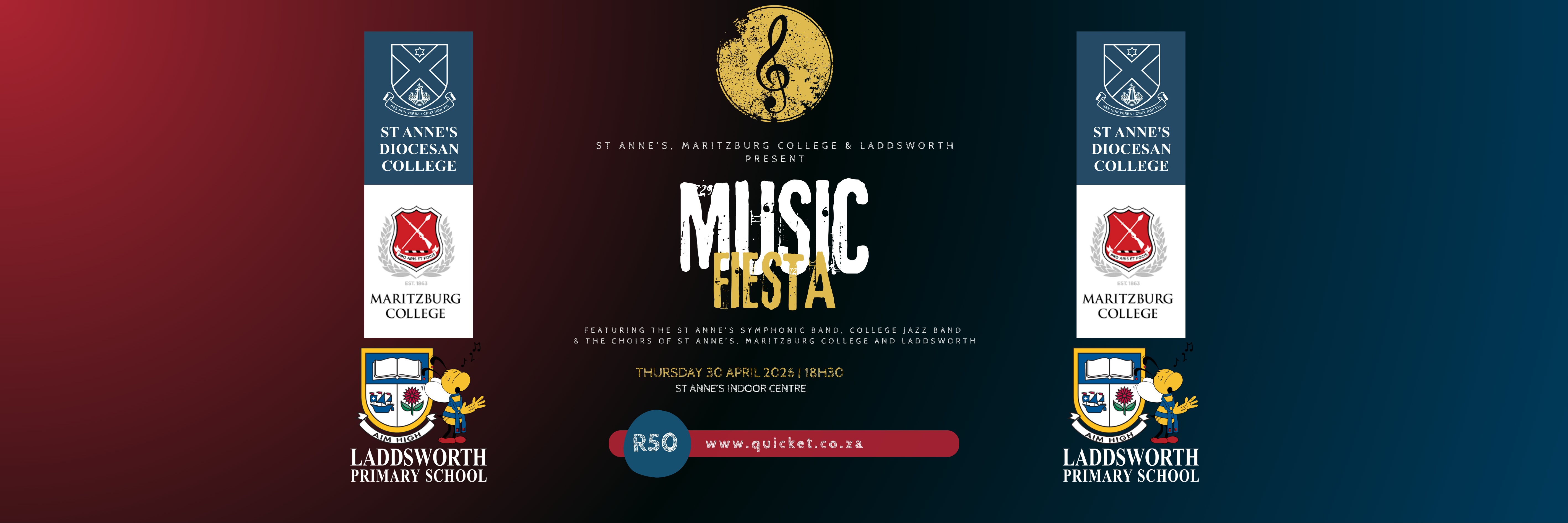 St Anne's, Maritzburg College and Laddsworth presents Music Fiesta