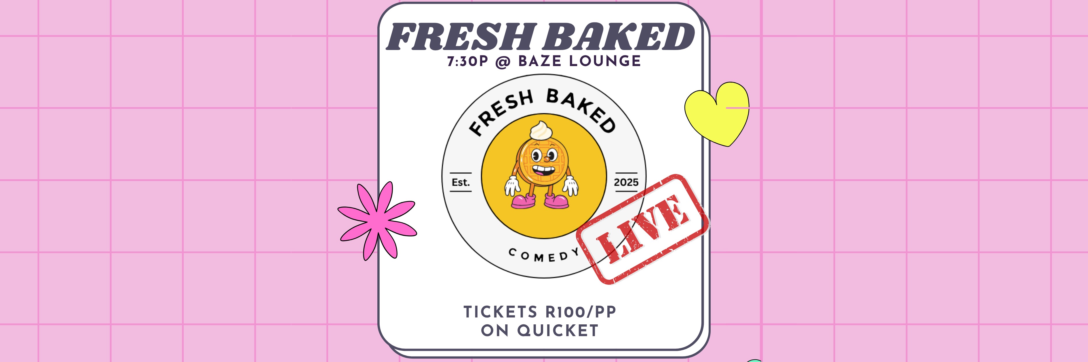 FRESH BAKED COMEDY - Improv Comedy at BAZE LOUNGE, Da Vinci Hotel 3rd Floor, Thurs 30 Apr 2026