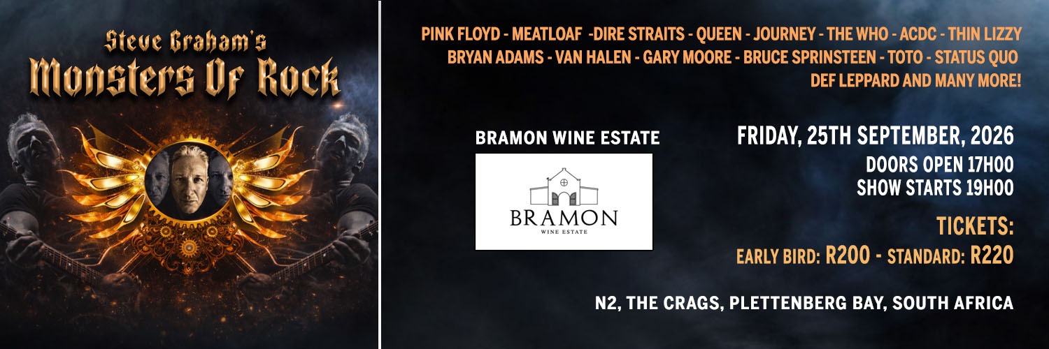 Steve Graham's Monsters of Rock show - Bramon Wine Estate - Plettenberg Bay