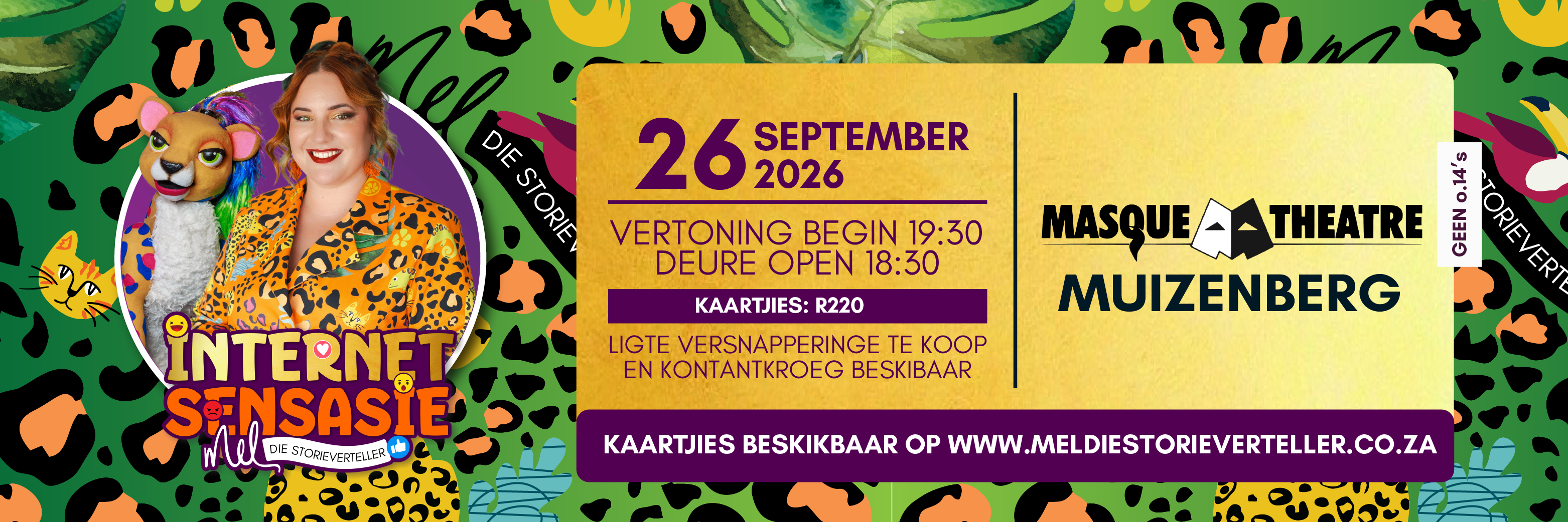 Mel die Storieverteller - MASQUE THEATRE, MUIZENBERG - Internet Sensasie