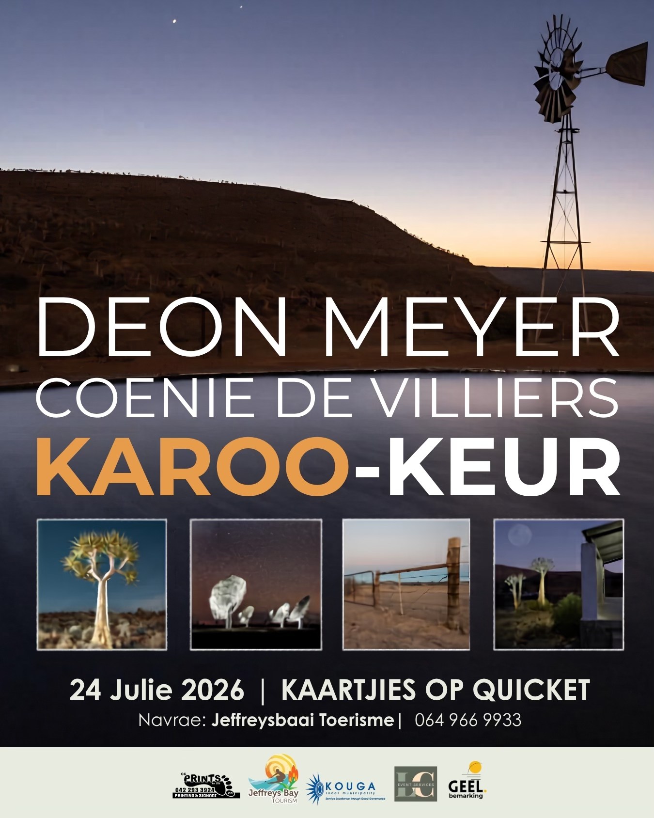 TEATER BY DIE SEE - DEON MEYER EN COENIE DE VILLIERS MET KAROO KEUR