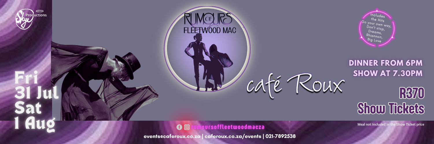 Rumours of Fleetwood Mac LIVE! @ café Roux