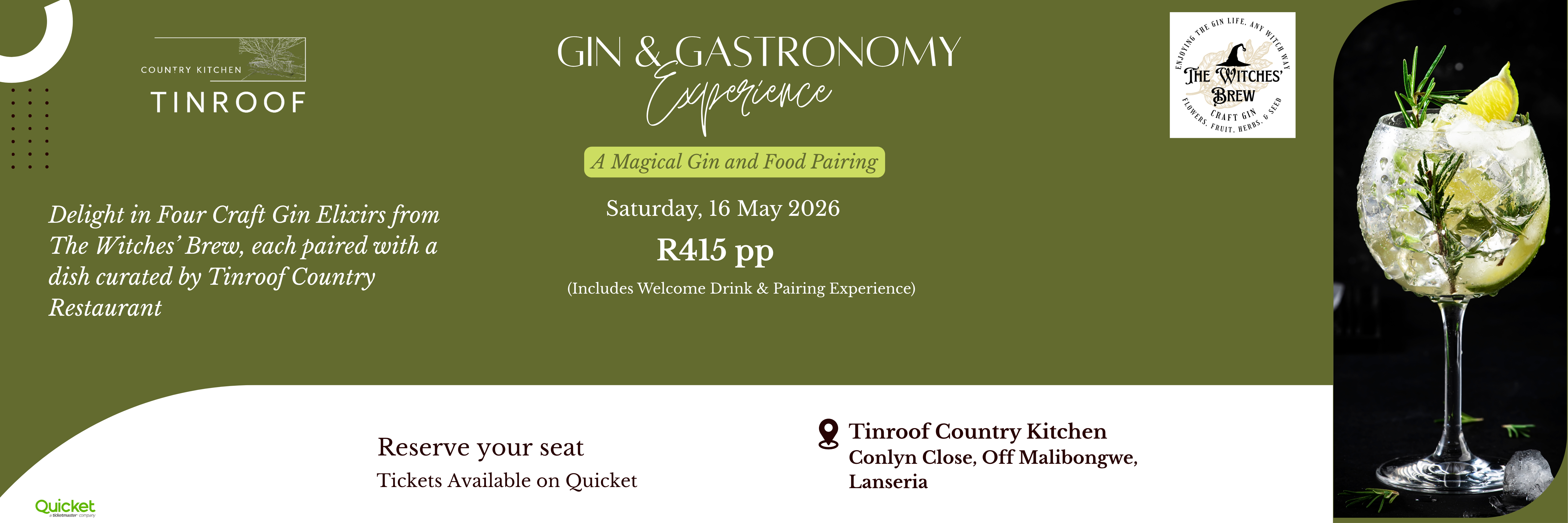 Gin pairing: A Spellbound Gin & Gastronomy Experience Awaits - 16 May