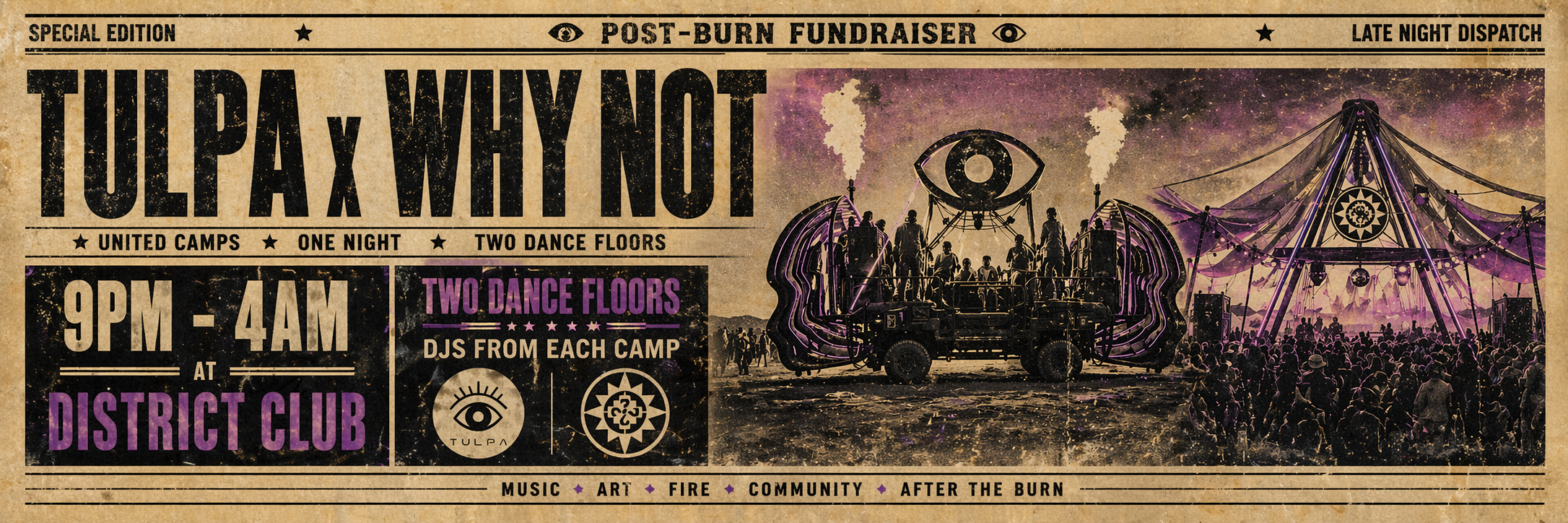 Tulpa x WhyNot Post-Burn Fundraiser