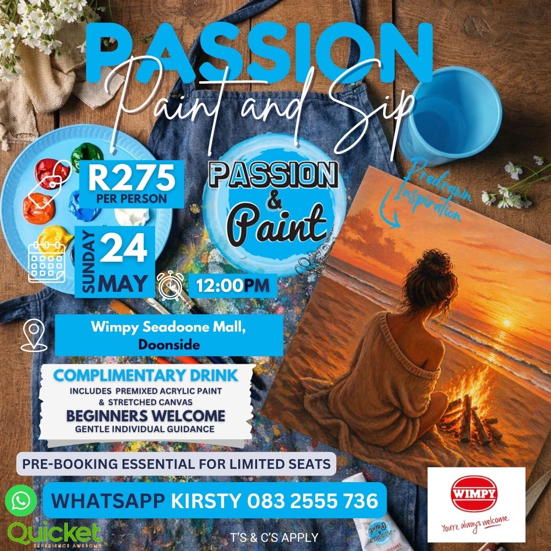 Passion Paint and Sip - Serene Sunset by the Sea