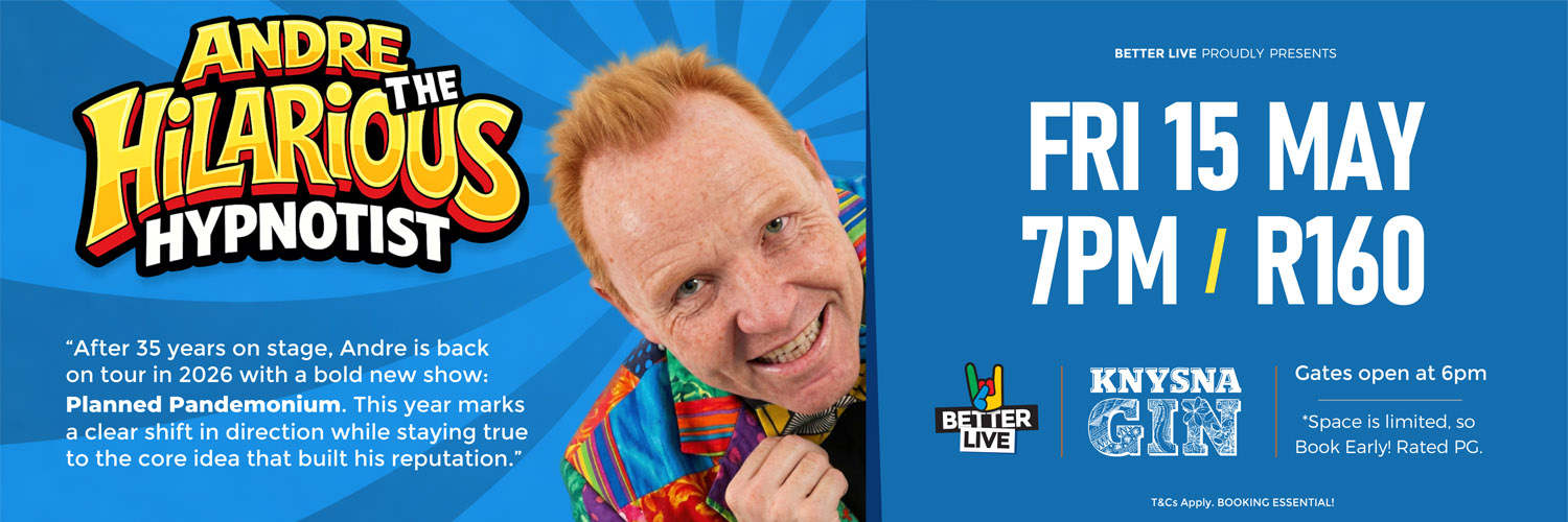 Andre The Hilarious Hypnotist live in Knysna