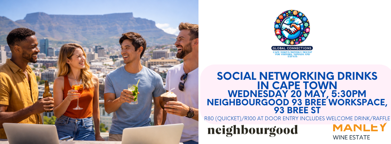 Social Networking Drinks in Cape Town - Wednesday 20 May 2026