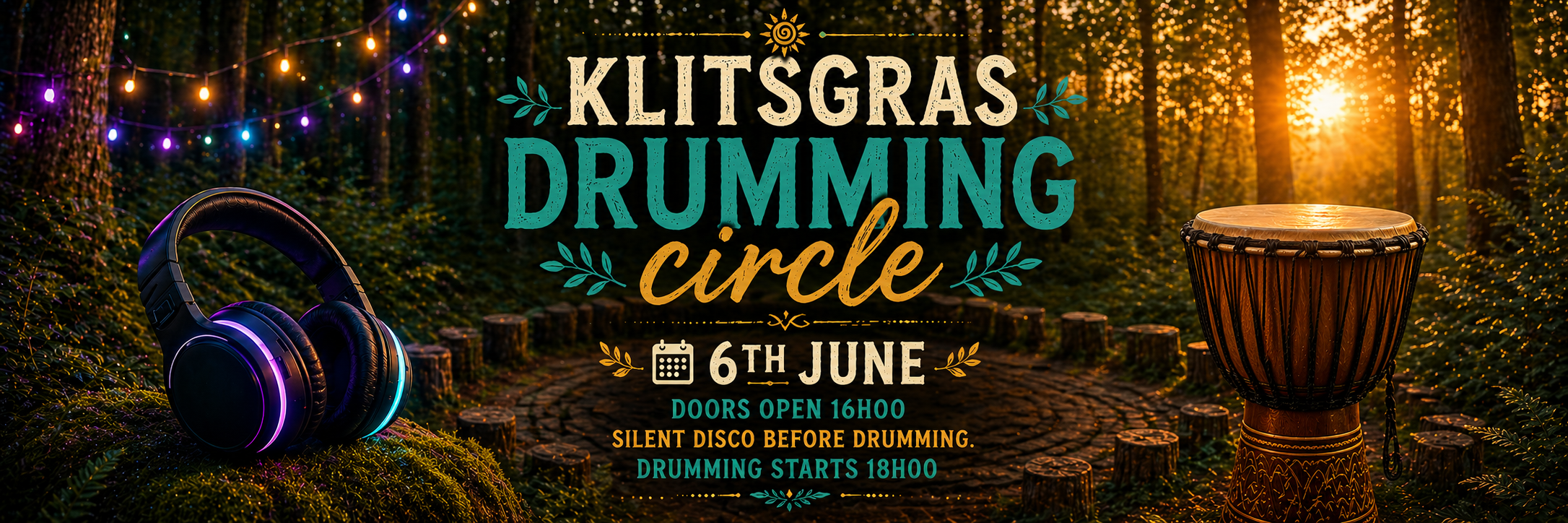 Klitsgras Drumming circle with Silent Disco
