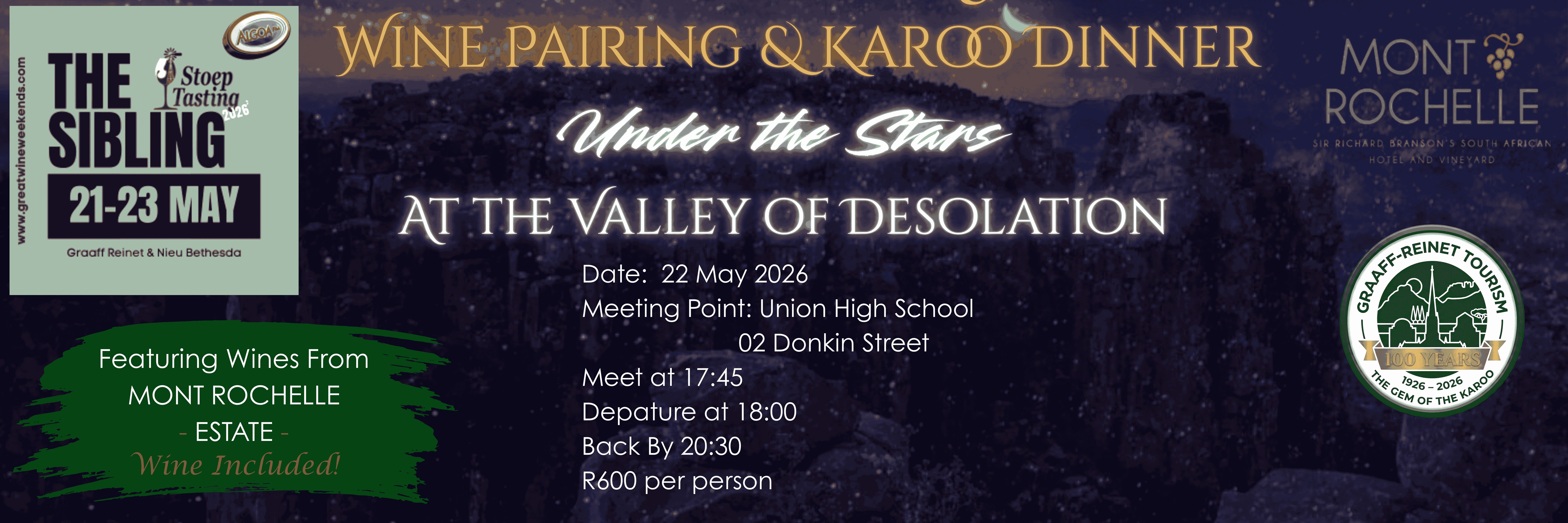 Stoeptasting - An Evening Wine Pairing Karoo Dinner