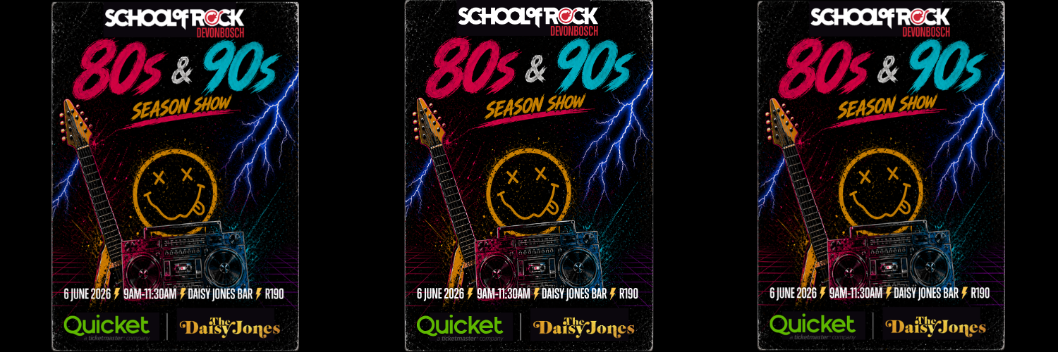 Book tickets for School of Rock Devonbosch 80's & 90's Season Show