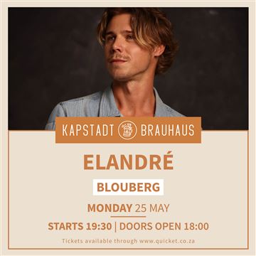 Elandré live by Kapstadt Brauhaus Bloubergstrand event image
