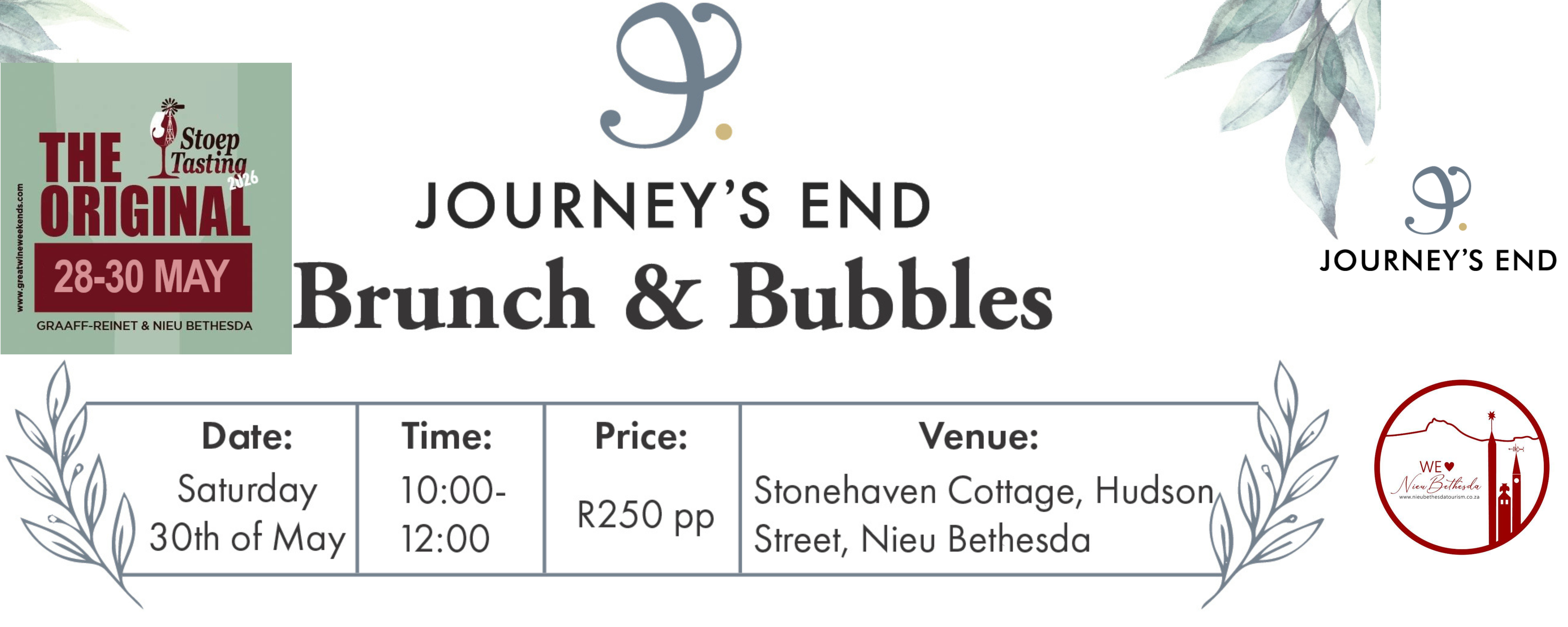 Stoeptasting - Brunch & Bubbles - Journey's End
