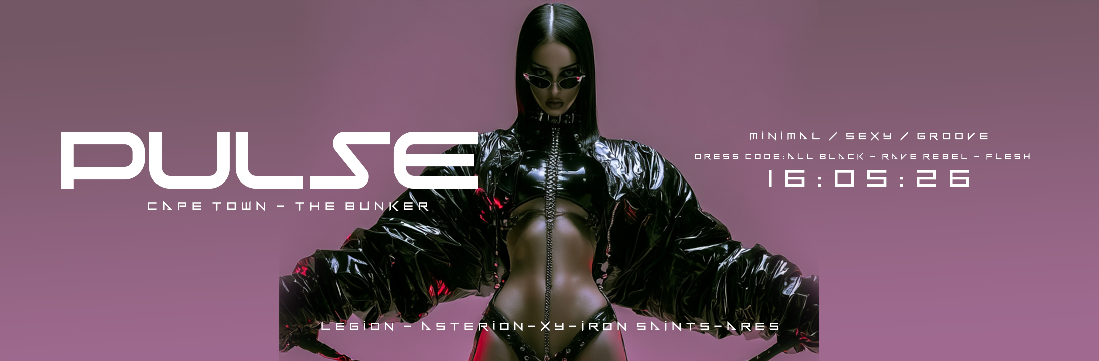 Pulse — Warehouse Rave - 16 May - All Black Dress Code - The Bunker - Book Now