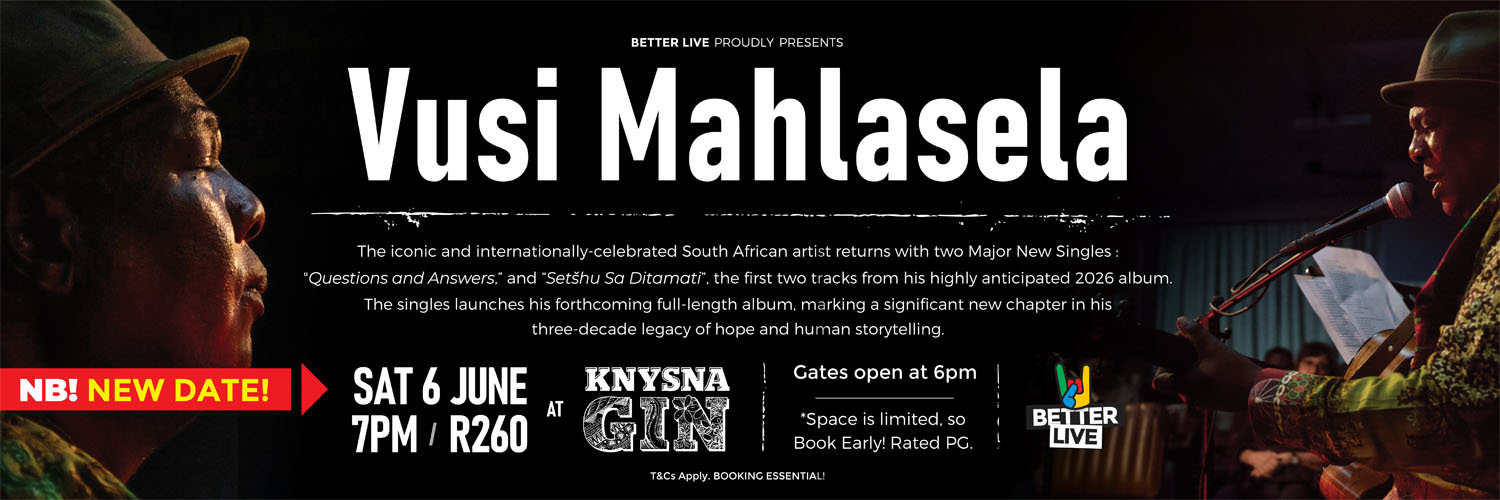 Vusi Mahlasela LIVE in Knysna! NEW DATE!