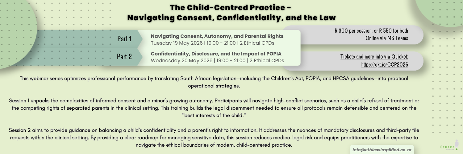 The Child-Centred Practice: Navigating Consent, Confidentiality, and the Law