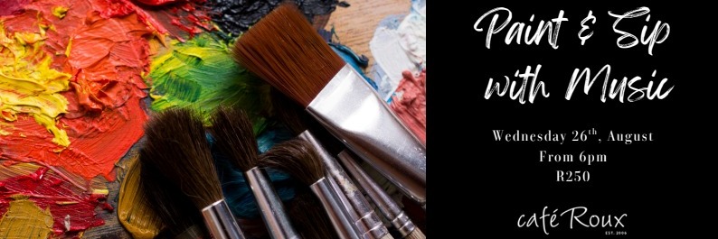 Paint & Sip at café Roux