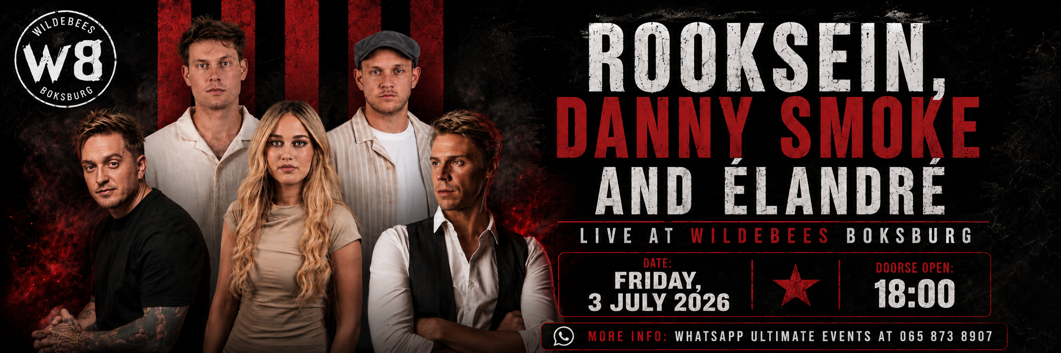 Elandre, Danny Smoke & Rooksein at Wildebeest Live - Boksburg