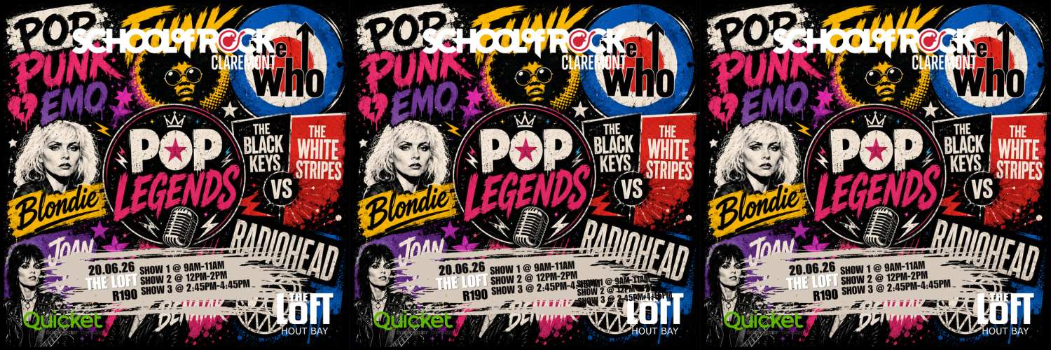 School of Rock presents Pop Punk Emo, Funk, The Who, Blondie, The Black Keys vs The White Stripes, Pop Legends, Joan Jett vs Pat Benatar, Radiohead