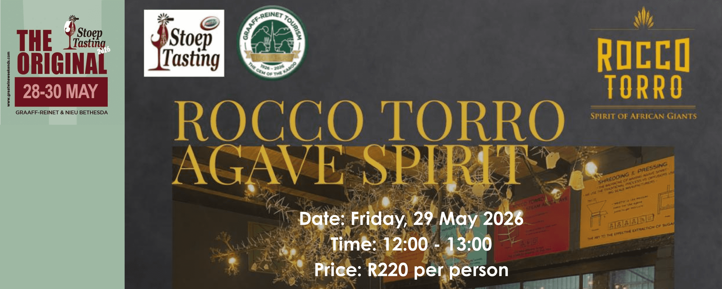 Stoeptasting - Rocco Torro Agave Spirit Distillery Tour & Tasting