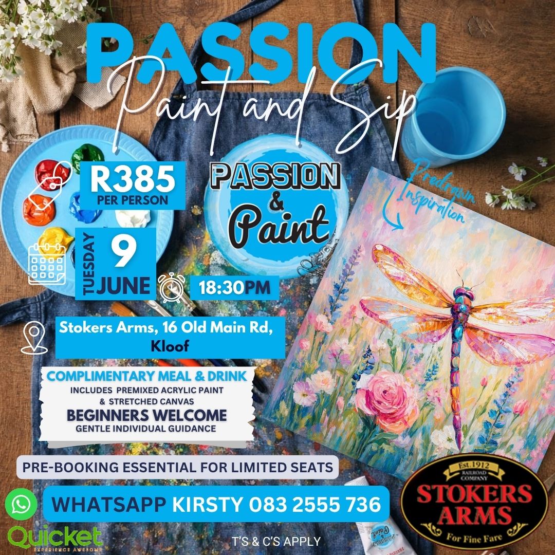 Passion Paint and Sip and Dine - Dragonfly Dreams