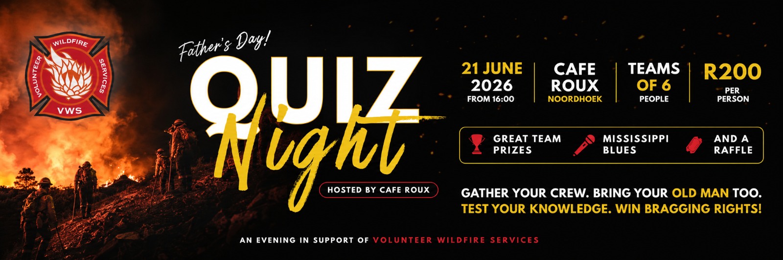 VWS Father’s Day Quiz Night @ café Roux