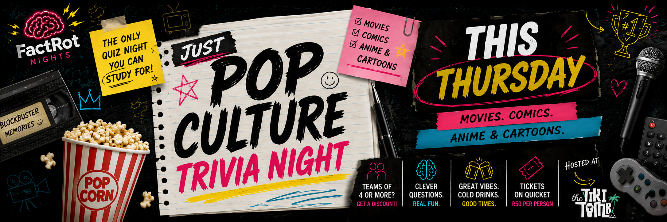 FactRot Nights: JUST Pop Culture Quiz Night in Cape Town