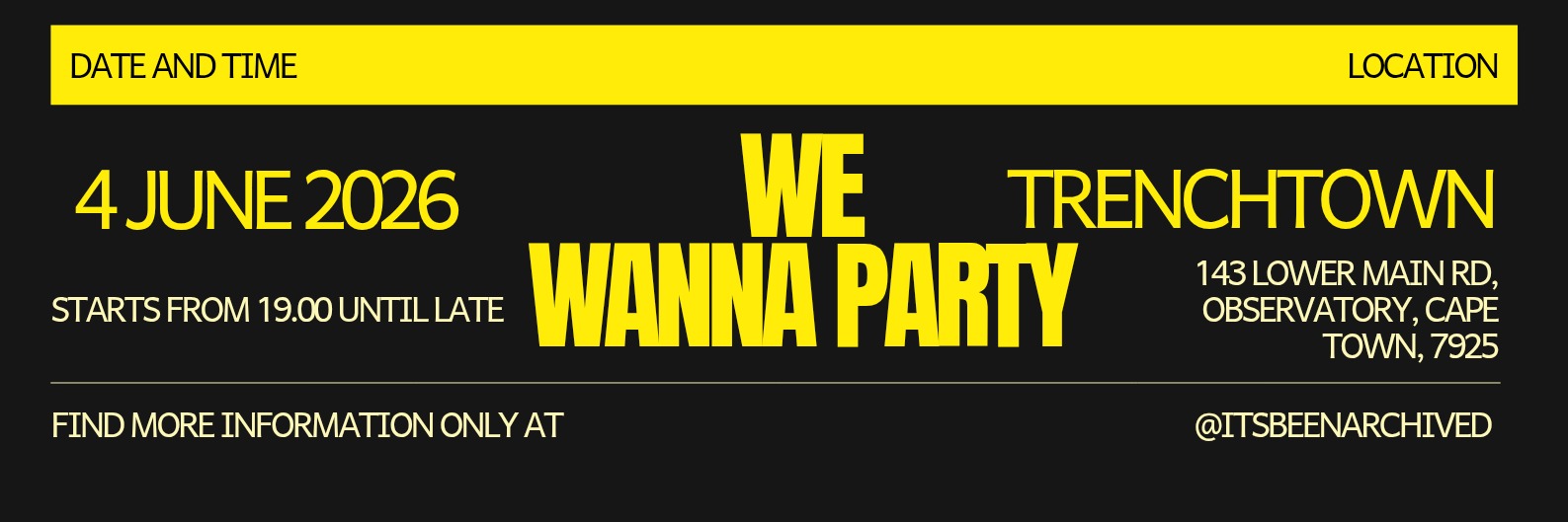 WE WANNA PARTY