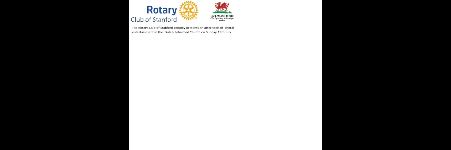 Cape Welsh Choir Recital hosted by Rotary Club of Stanford