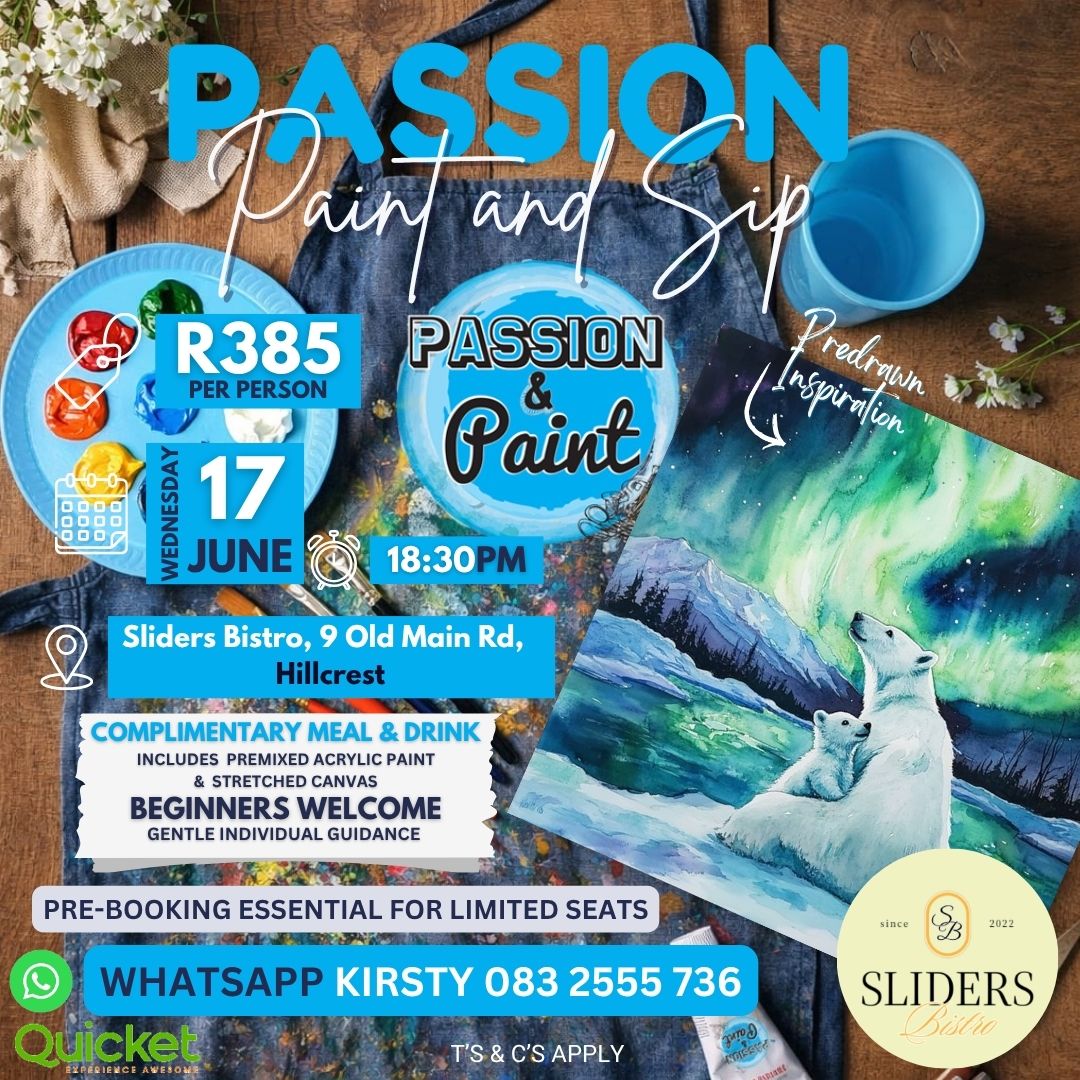 Passion Paint and Sip and Dine - Polar Aurora