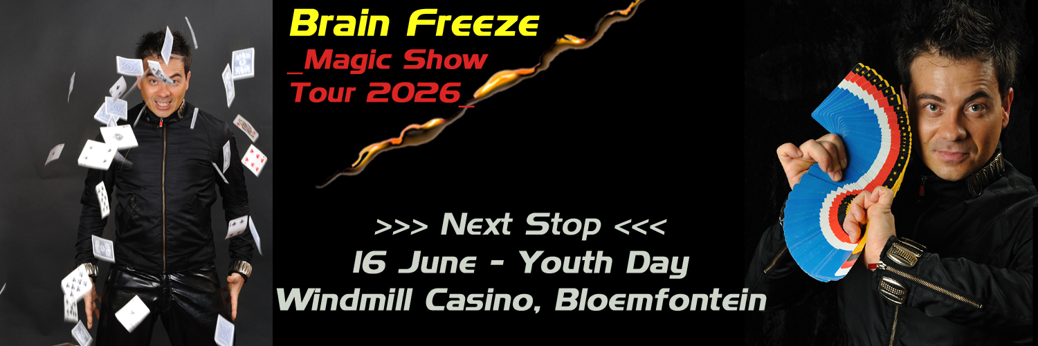 "Brain Freeze" Magic Show on Youth Day - Vicus Cruywagen at Windmill Casino